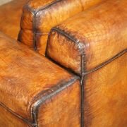 Fendi canapé in embossed crocodile leather, hand-patinated and dyed.