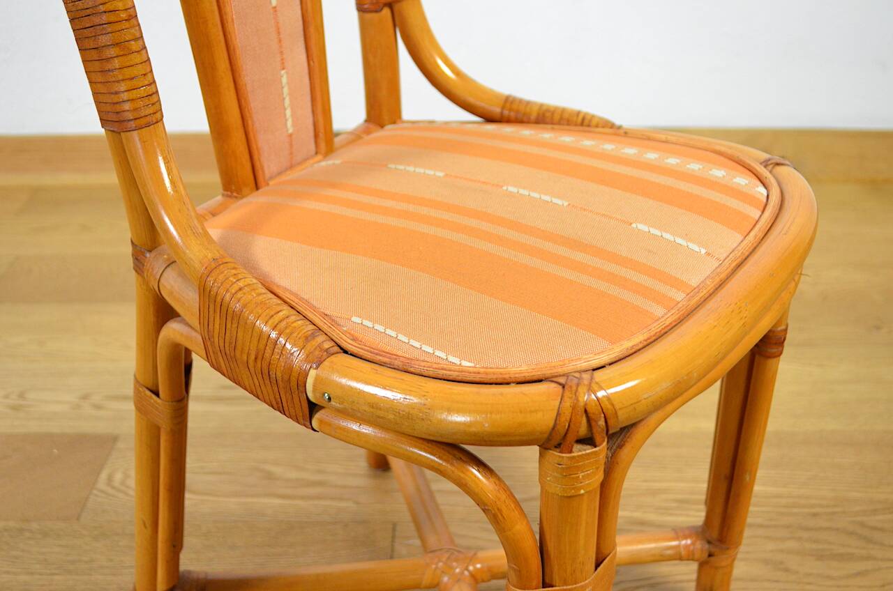 6 Vintage Bamboo & Rattan Chairs from the 1970s / 1980s