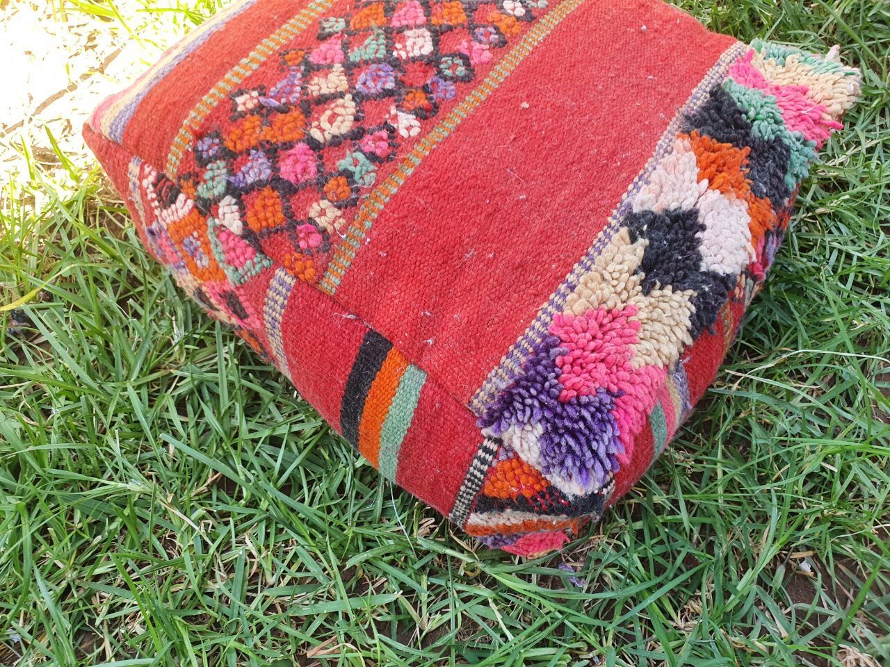 Moroccan carpet pouf