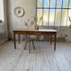 Cherry farmhouse table with spindle legs, 1950s