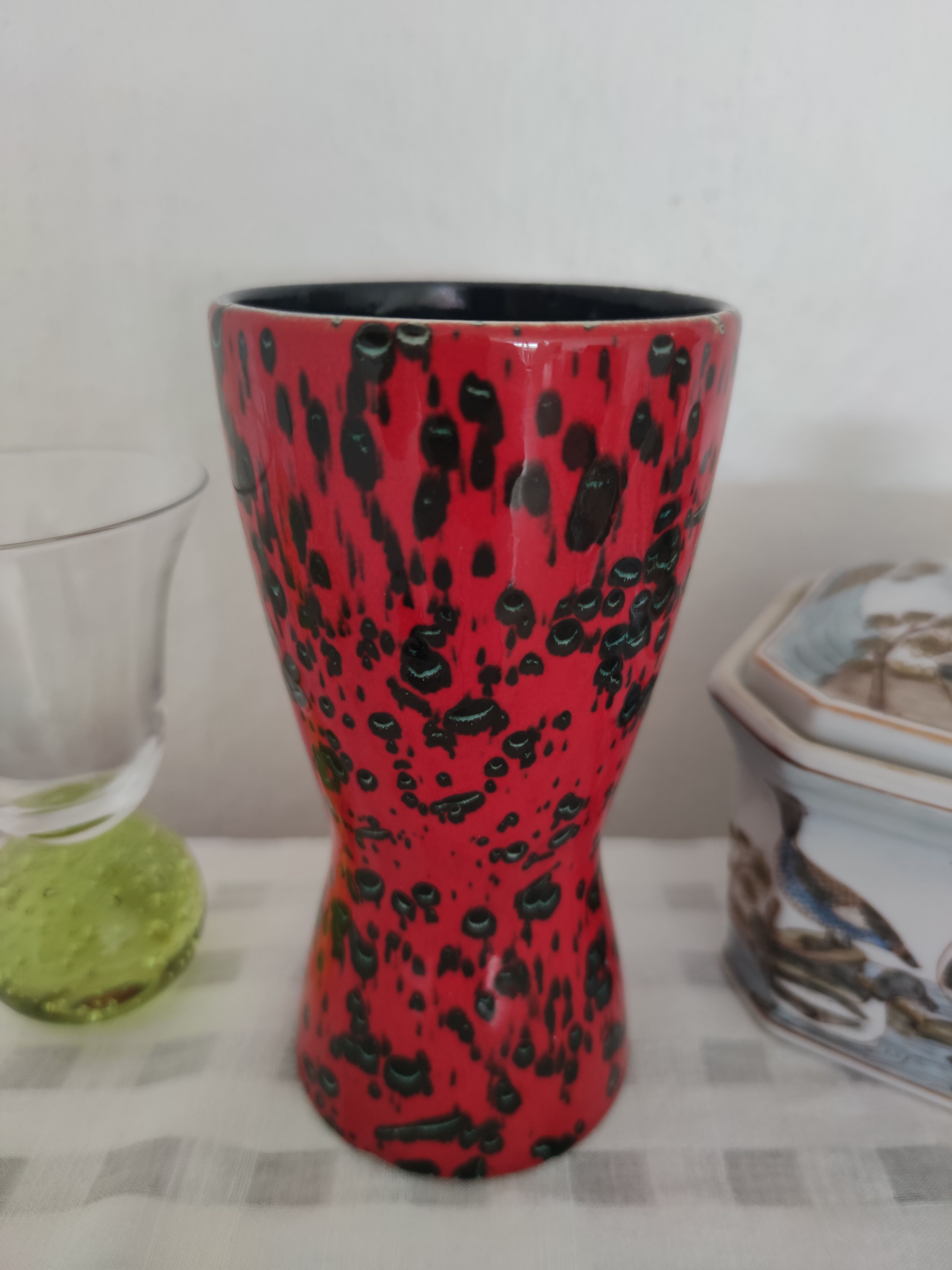 Pottery vintage Germany vase diabolo 1950-60