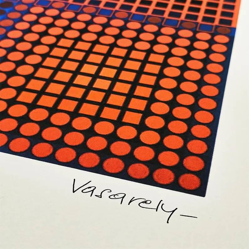 1970s Victor Vasarely Limited numbered Edition Lithograph.