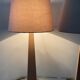 Pair of vintage terracota ceramic column lamps