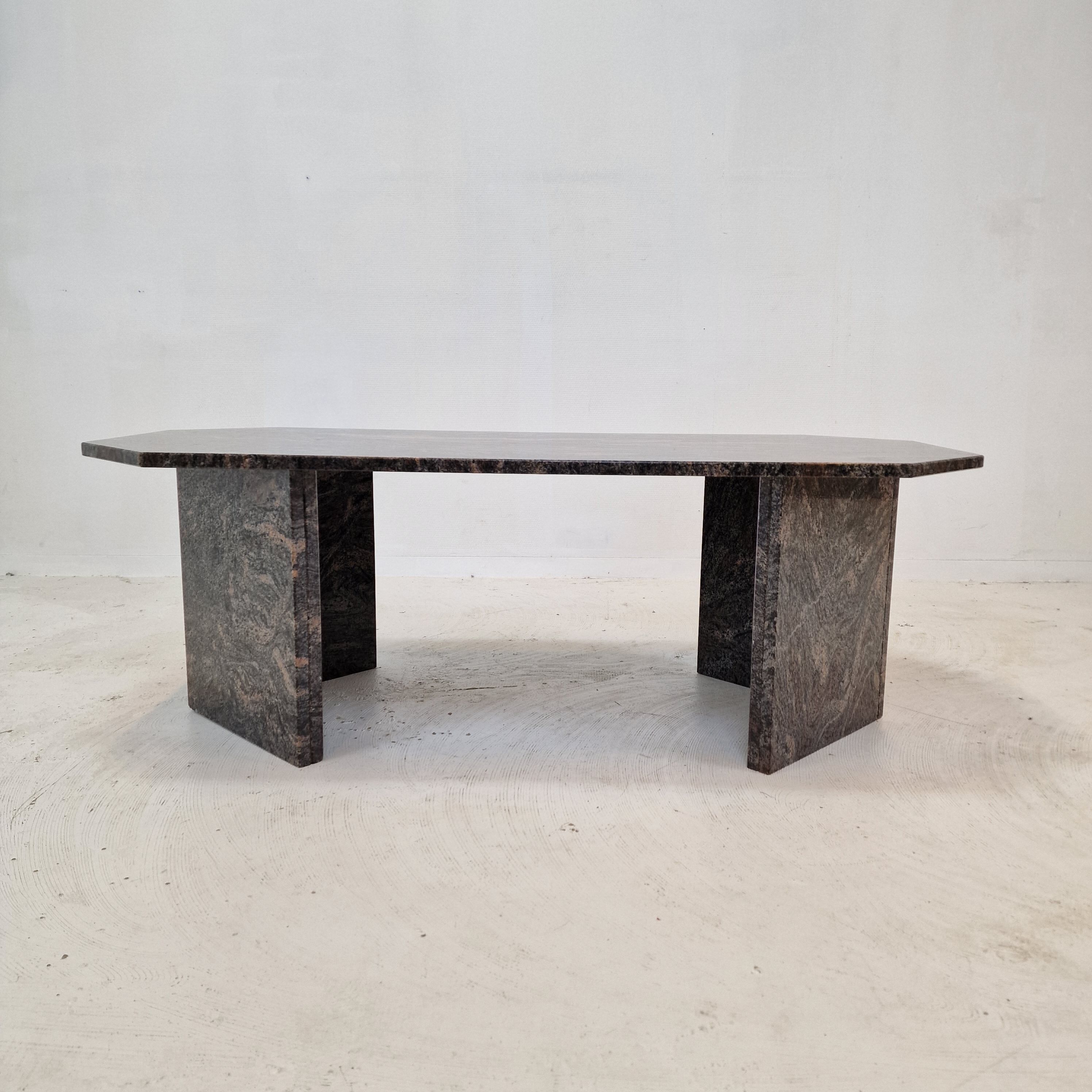 Coffee table in granite, 1980s