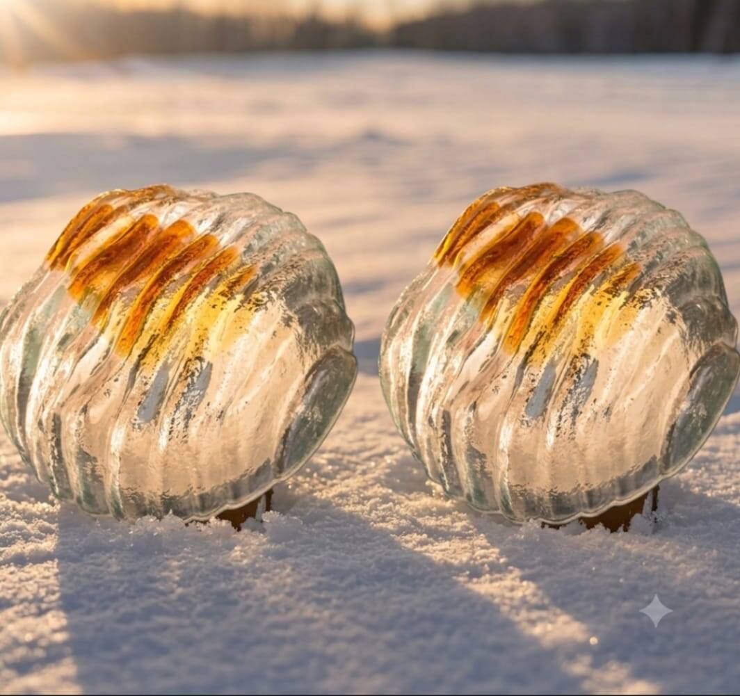 1970 Mazzega pair of vintage Murano wall lights