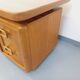 Large vintage double-sided executive desk in oak wood from the 70s