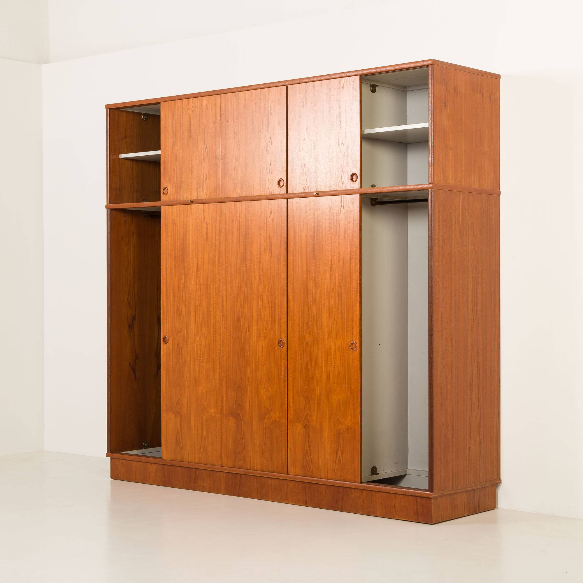 Melvin Mikkelsen extra large wardrobe in teak, Denmark 1960s