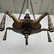 Extraordinary Art Deco chandelier with bronze eagles.