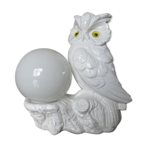 Lampe hibou, chouette en céramique