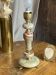 Lampe en onyx, pieds poissons en bronze