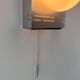 Applique vintage, chrome et opaline, France 1970