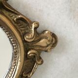 Brass hand mirror 26x11cm