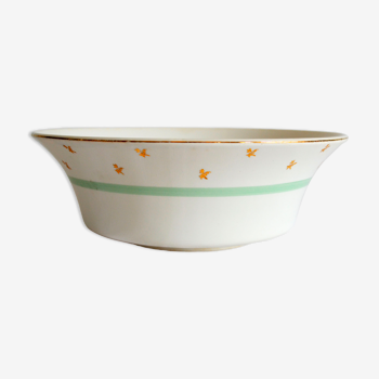 Salad bowl gien flowers gold