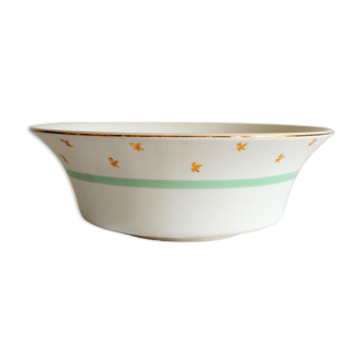 Salad bowl gien flowers gold