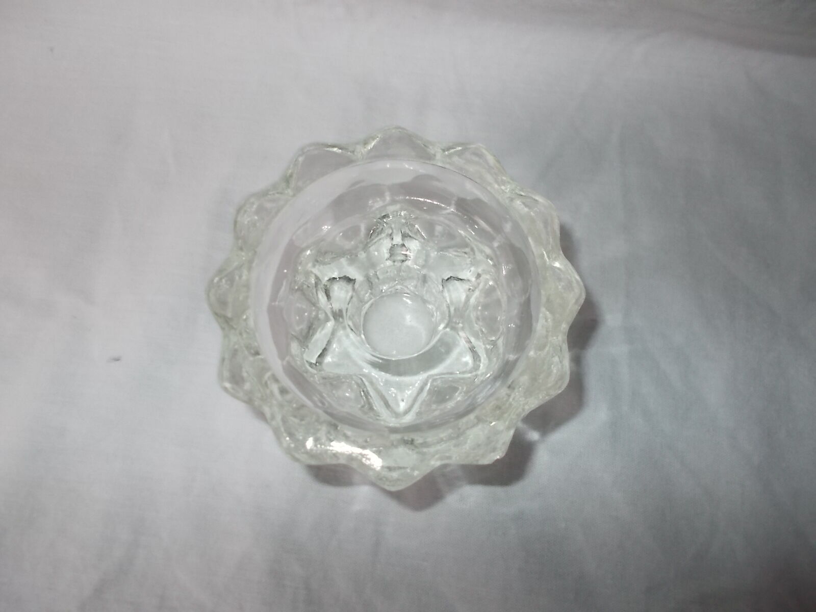 Candlestick shape in "star" crystal glass