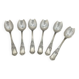 Set of 6 BOULENGER silver-plated melon spoons