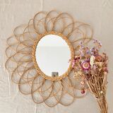 Rattan sun mirror 55cm