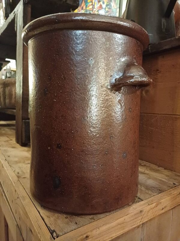 Ancien, gros pot à graisse 15 l époque début 20ème