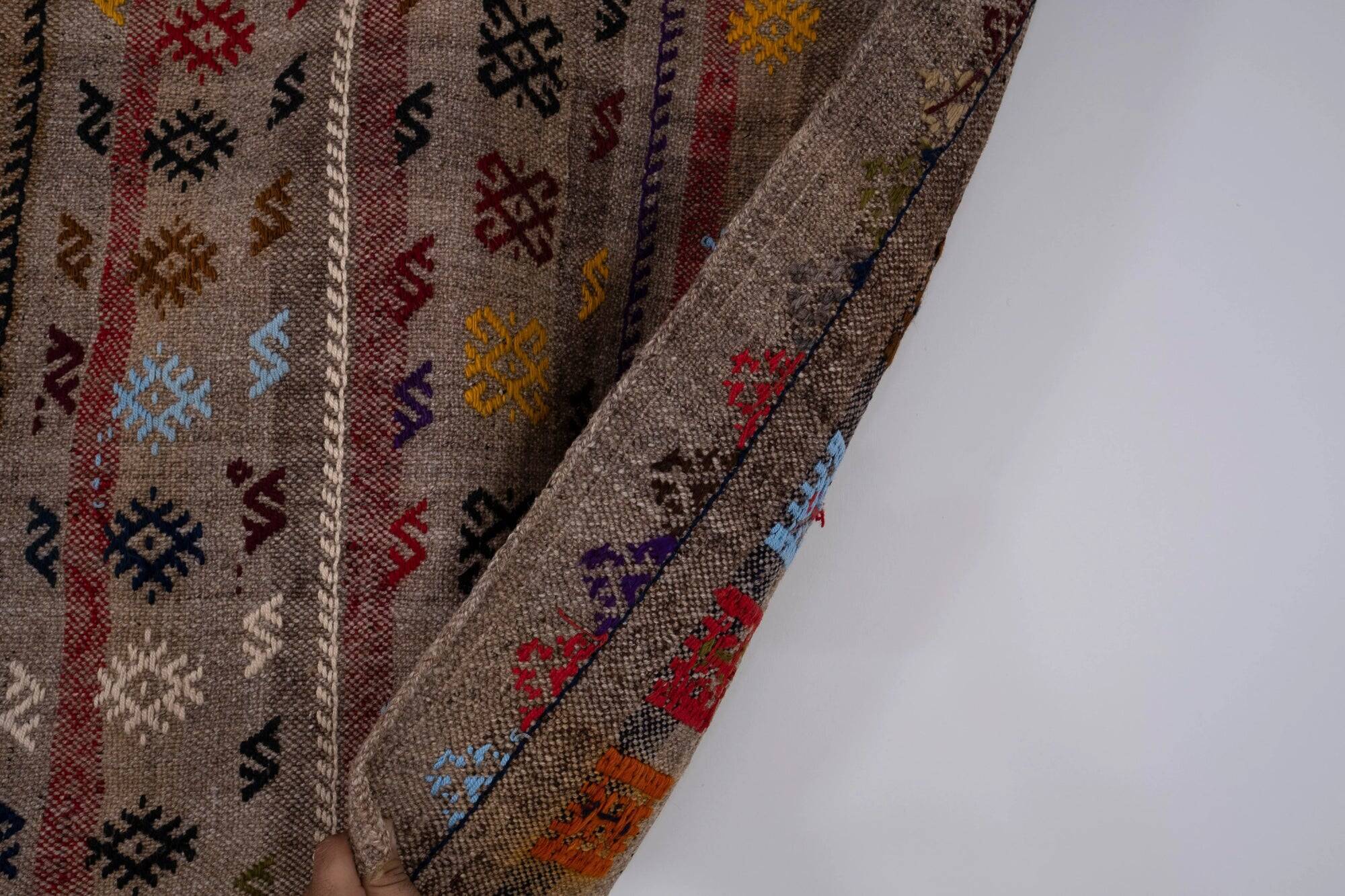 Vintage Turkish hallway rug 98x282 cm