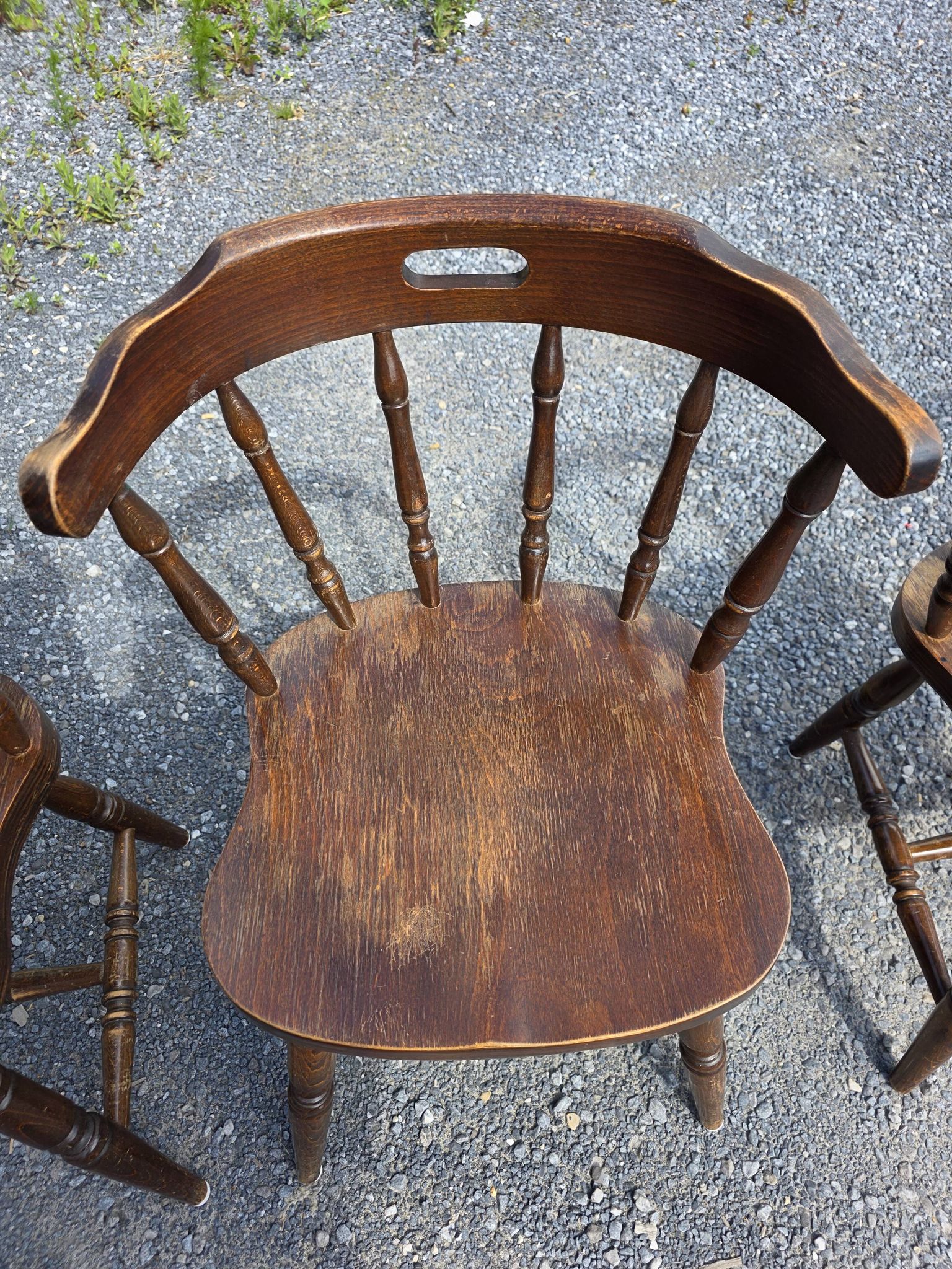 4 western-style bistro chairs in beech wood