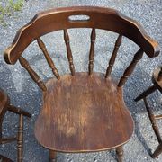 4 western-style bistro chairs in beech wood