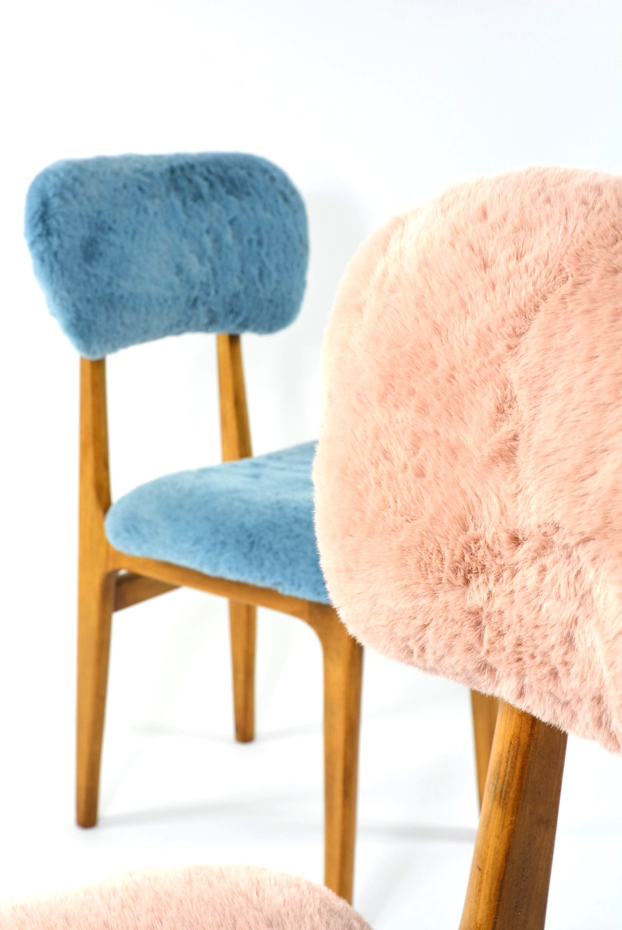 Pink and blue chairs