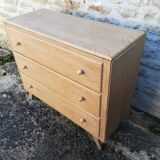 Vintage raw oak chest of drawers