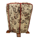 Art Deco upholstered stool with floral fabric, Czechoslovakia, 1930s