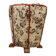 Art Deco upholstered stool with floral fabric, Czechoslovakia, 1930s