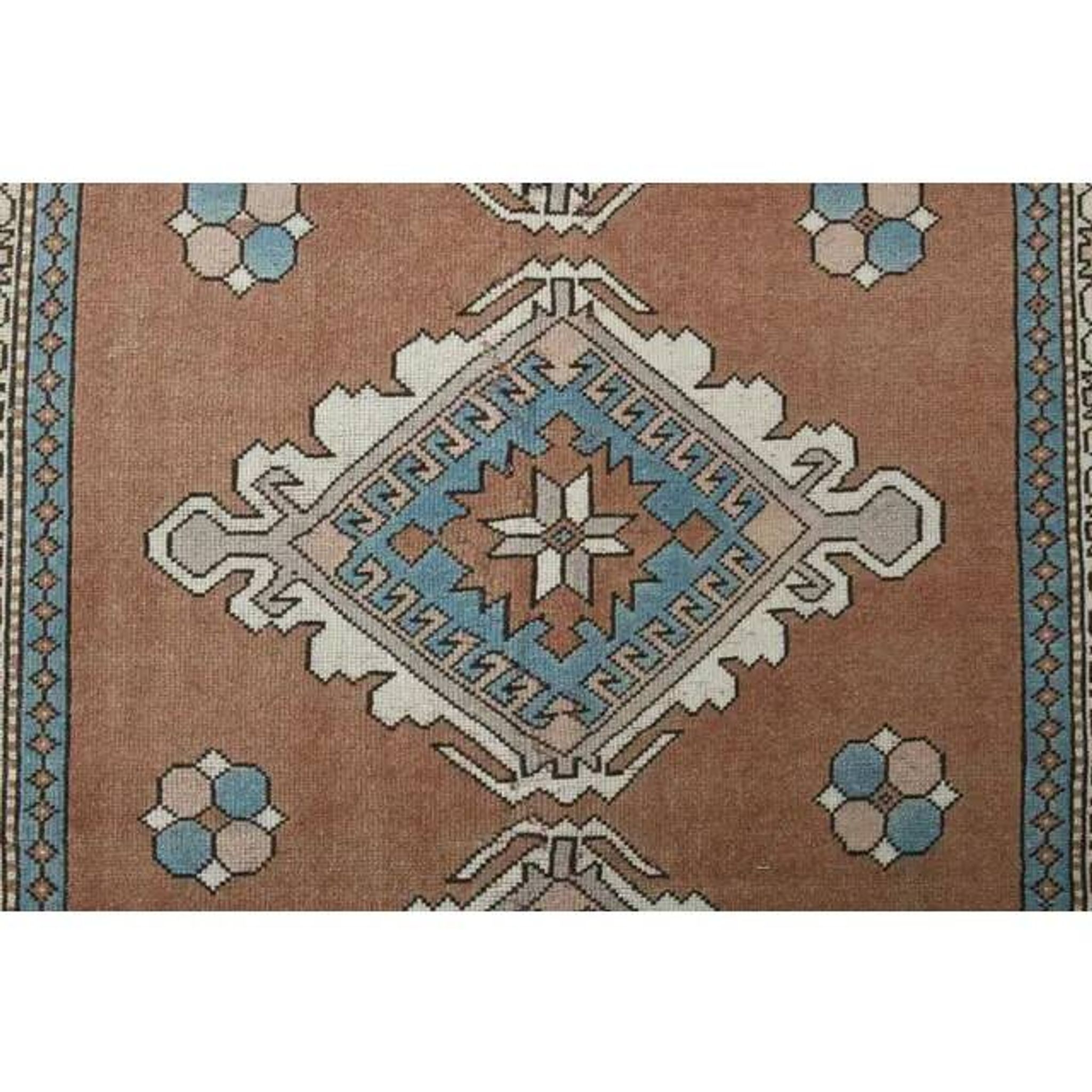 1970s Vintage Turkish Oushak Handmade Wool Cotton Brown Area Rug 160x254