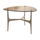 Design coffee table, glass top, aluminum legs