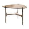 Table basse design, plateau en verre ,pieds aluminium