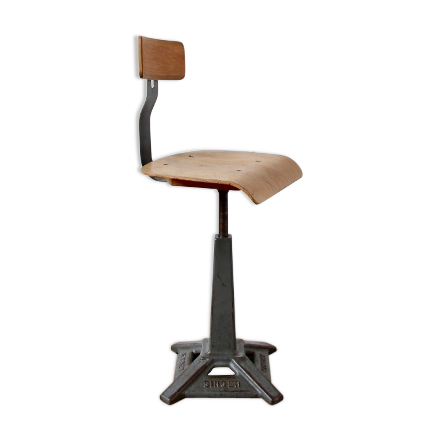 Chaise réglable "singer" avec dossier