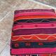 Vintage handmade Berber Kilim pouf, Moroccan floor cushion.