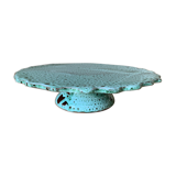 Plat sur pied vert turquoise
