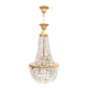 Hot air balloon pendant with glass tassels and gold frame