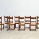 Set of eight French dining chairs