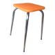 Orange leatherette stool from the 60s/70s