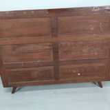 Teak compass foot bookcase shelf