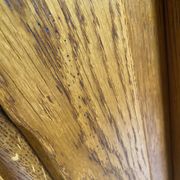 Artisanal buffet in solid oak, traditional assembly.
