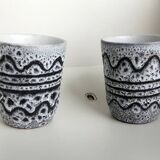 Pair of vintage mugs by Jean Austruy in Vallauris.