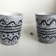 Pair of vintage mugs by Jean Austruy in Vallauris.