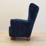 Navy blue armchair, Scandinavian design, production: Denmark
