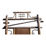 Bamboo coat rack with late nineteenth mirror