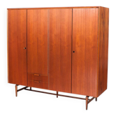 Vintage Scandinavian/Mid Century wardrobe in teak wood, France, 60s.