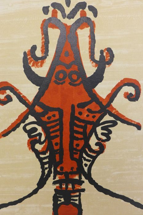 Wifredo LAM, El ultimo viaje del buque fantasma - 8, 1976. Original lithograph signed