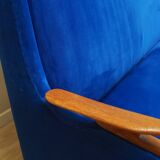 Blue living room set, Danish design, 1960s, designer: Chresten Findahl Brod