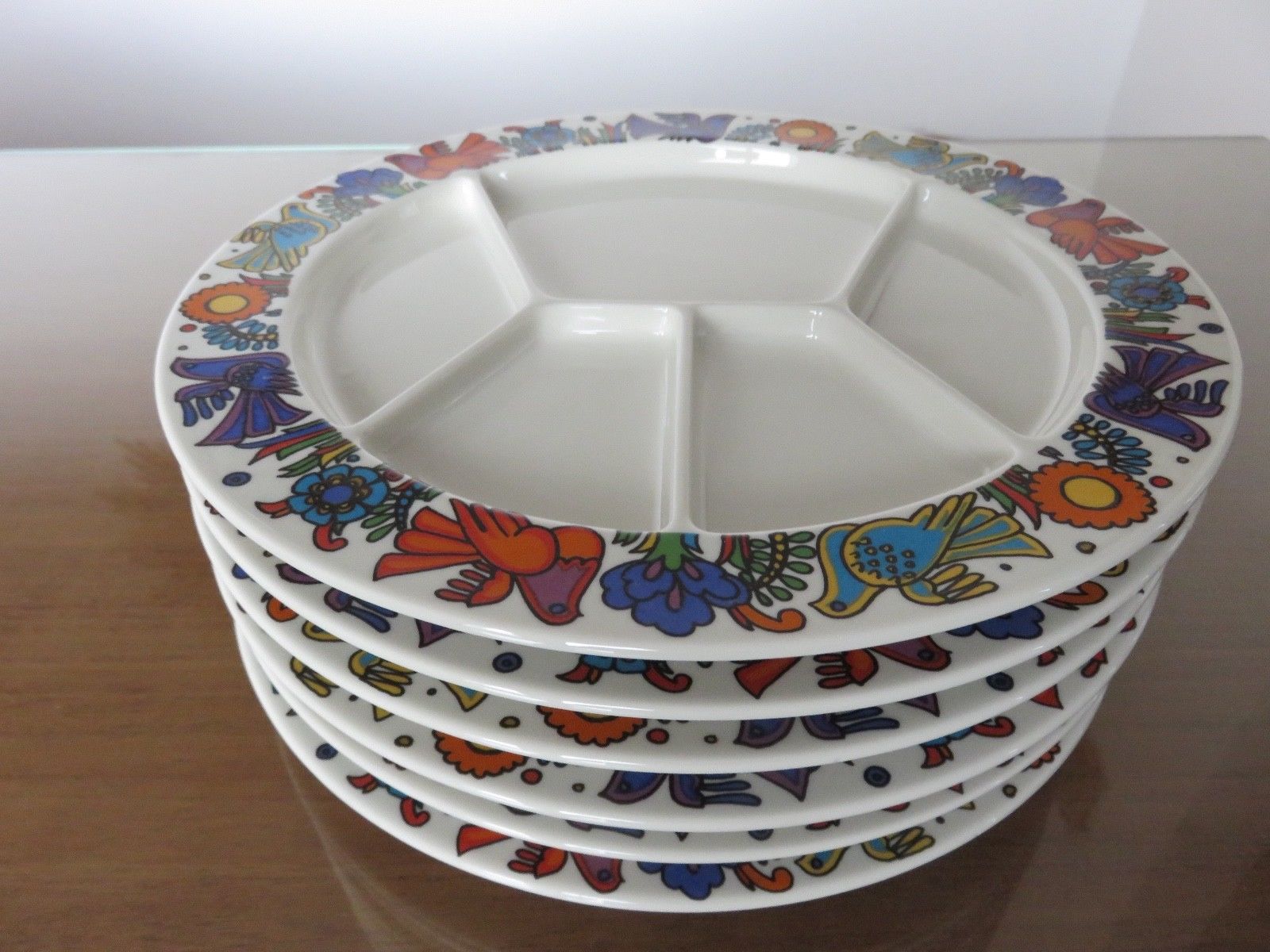 6 plates Acapulco Villeroy & Boch years 70