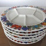 6 plates Acapulco Villeroy & Boch years 70