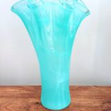 Light aqua murano glass vase